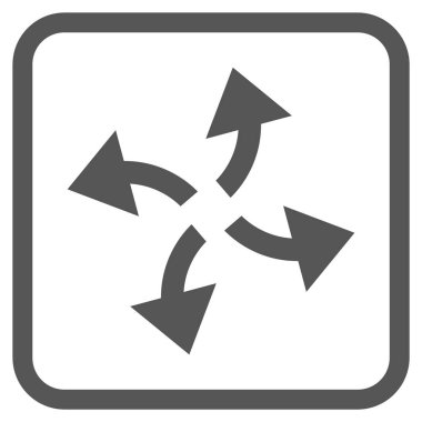 Santrifüj oklar bir çerçeve içinde simge vektör