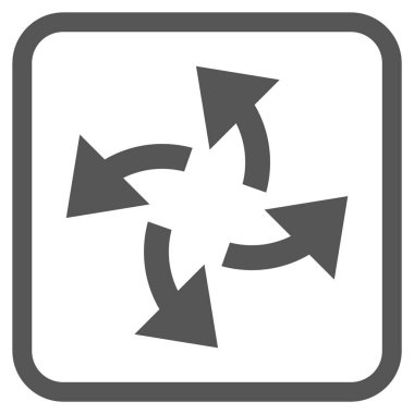 Santrifüj oklar bir çerçeve içinde simge vektör