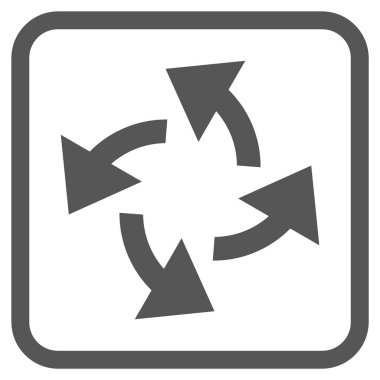 Santrifüj oklar bir çerçeve içinde simge vektör