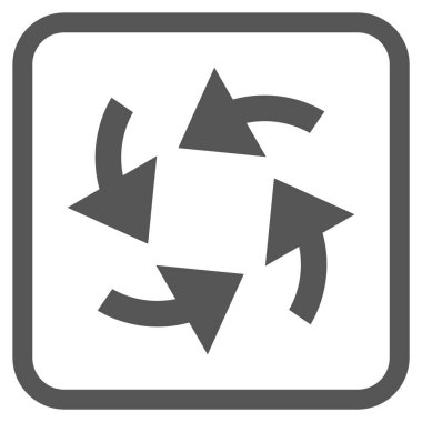 Siklon oklar bir çerçeve içinde simge vektör