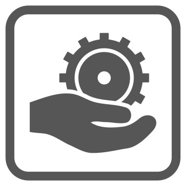 Geliştirme hizmeti vektör simgesi bir çerçeve içinde