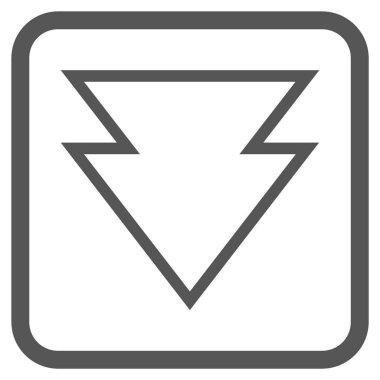 Vektör simgesi bir çerçeve içinde aşağı yön