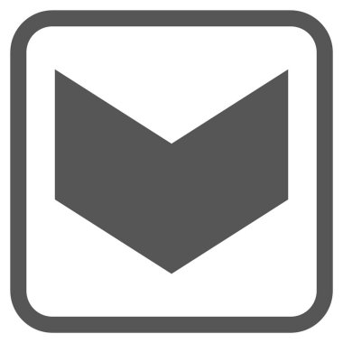 Vektör simgesi bir çerçeve içinde aşağı yön