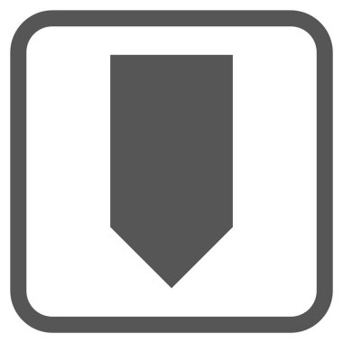 Vektör simgesi bir çerçeve içinde aşağı yön