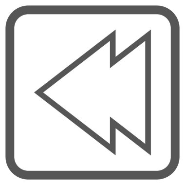 Yön sol vektör simgesi bir çerçeve içinde