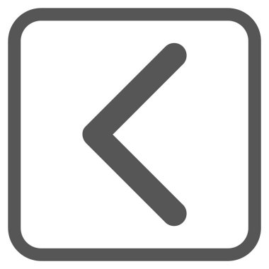 Yön sol vektör simgesi bir çerçeve içinde