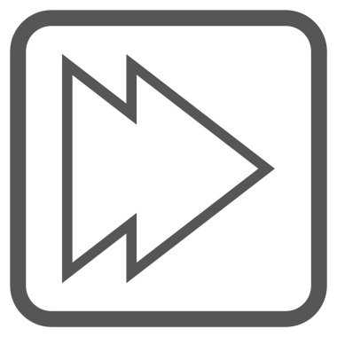 Yöne doğru vektör simgesi bir çerçeve içinde