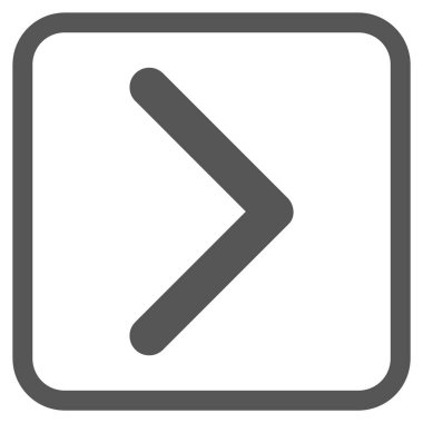 Yöne doğru vektör simgesi bir çerçeve içinde