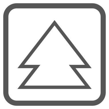 Yön yukarı vektör simgesi bir çerçeve içinde