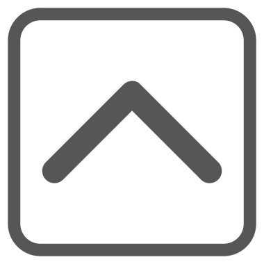 Yön yukarı vektör simgesi bir çerçeve içinde