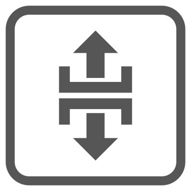 Düşey yönde vektör simgesi bir çerçeve içinde bölmek