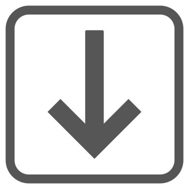 Bir çerçeve içinde ok vektör simgesi