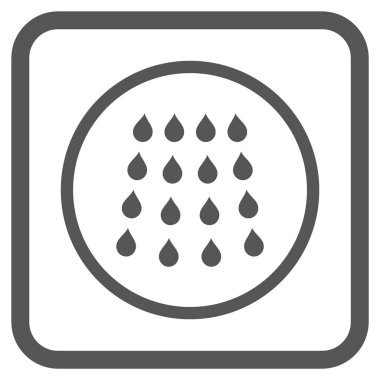 Damla vektör simgesi bir çerçeve içinde