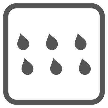 Damla vektör simgesi bir çerçeve içinde