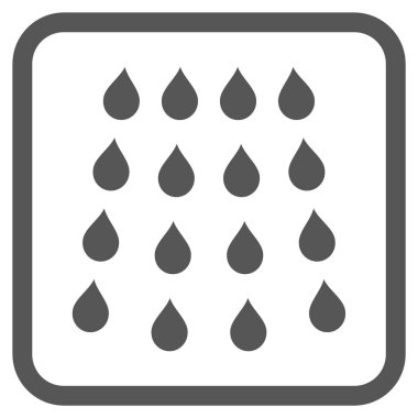 Damla vektör simgesi bir çerçeve içinde