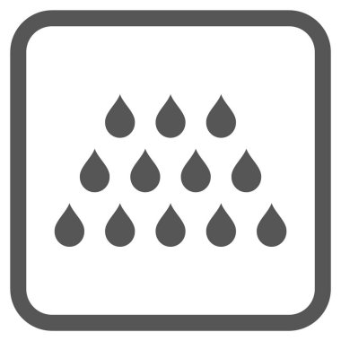 Damla vektör simgesi bir çerçeve içinde