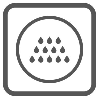 Damla vektör simgesi bir çerçeve içinde