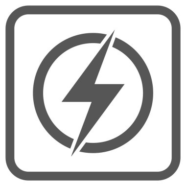 Elektrik vektör simgesi bir çerçeve içinde