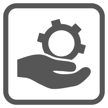 Bir çerçevedeki mühendislik hizmeti vektör simgesi