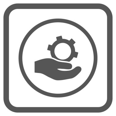 Bir çerçevedeki mühendislik hizmeti vektör simgesi