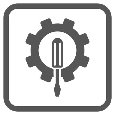 Bir çerçevedeki mühendislik vektör simgesi