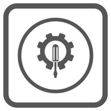 Bir çerçevedeki mühendislik vektör simgesi