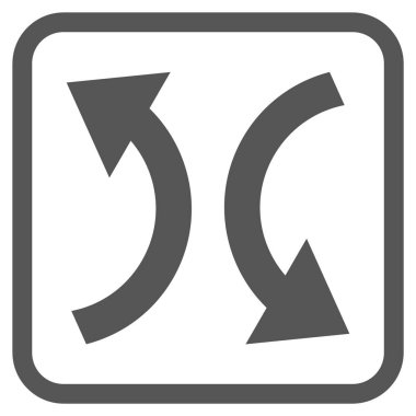 Exchange oklar bir çerçeve içinde simge vektör