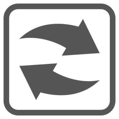 Exchange oklar bir çerçeve içinde simge vektör