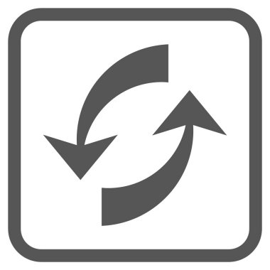 Exchange oklar bir çerçeve içinde simge vektör