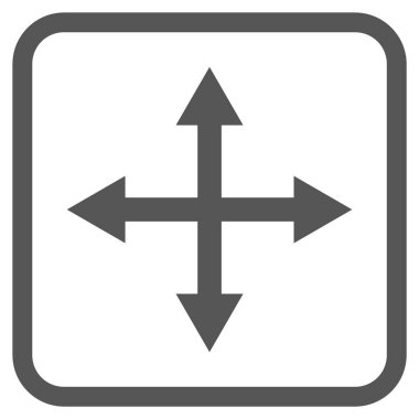 Genişletin okları vektör simgesi bir çerçeve içinde