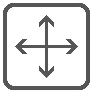 Genişletin okları vektör simgesi bir çerçeve içinde