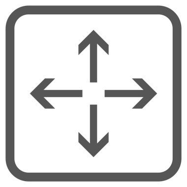 Genişletin okları vektör simgesi bir çerçeve içinde