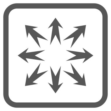 Genişletin okları vektör simgesi bir çerçeve içinde