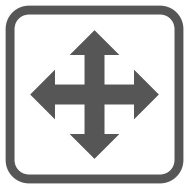 Genişletin okları vektör simgesi bir çerçeve içinde