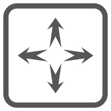 Genişletin okları vektör simgesi bir çerçeve içinde