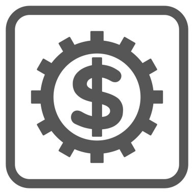 Finans sektöründe vektör simgesi bir çerçeve içinde