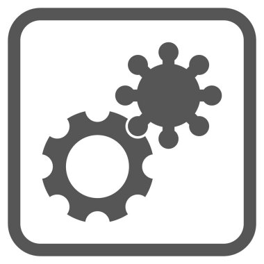 Gears'ı vektör simgesi bir çerçeve içinde