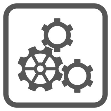 Gears'ı vektör simgesi bir çerçeve içinde