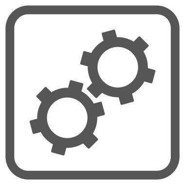 Gears'ı vektör simgesi bir çerçeve içinde