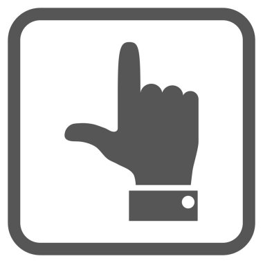 El işaretçisi vektör simgesi bir çerçeve içinde yukarı