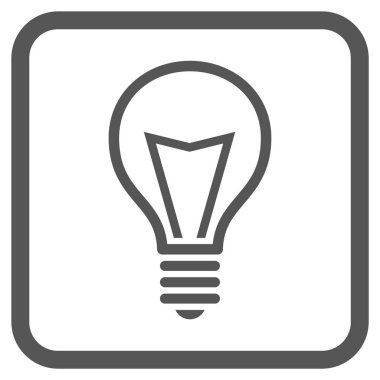 Lamba ampul vektör simgesi bir çerçeve içinde