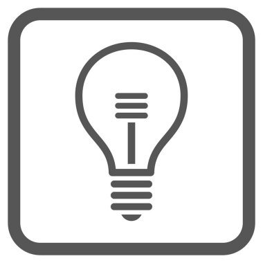 Lamba ampul vektör simgesi bir çerçeve içinde