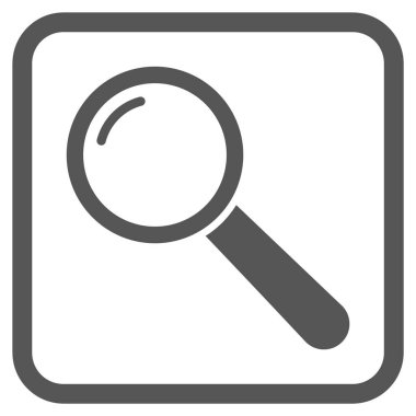 Büyüteç'i vektör simgesi bir çerçeve içinde