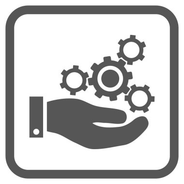 Mekanik Servisi vektör simgesi bir çerçeve içinde