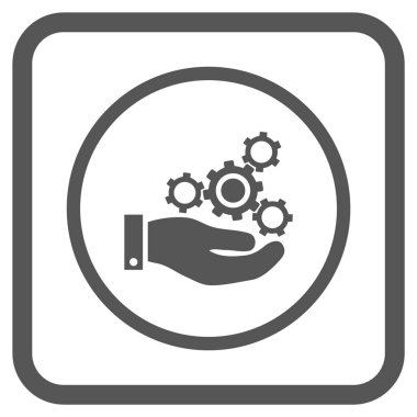 Mekanik Servisi vektör simgesi bir çerçeve içinde