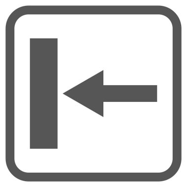 Sol vektör simgesi bir çerçeve içinde hareket