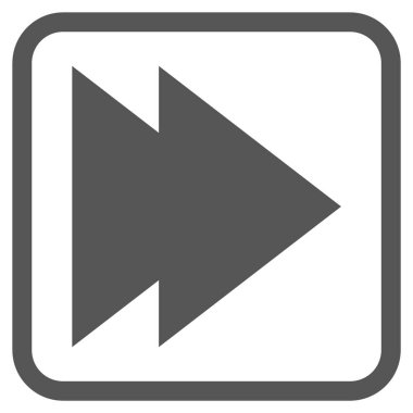 Doğru vektör simgesi bir çerçeve içinde hareket