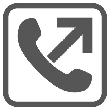 Giden arama vektör simgesi bir çerçeve içinde