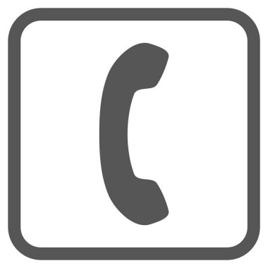 Telefon alıcı vektör simgesi bir çerçeve içinde