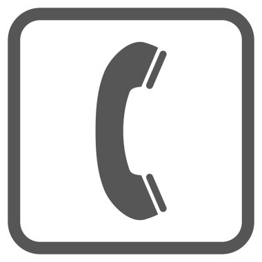 Telefon alıcı vektör simgesi bir çerçeve içinde
